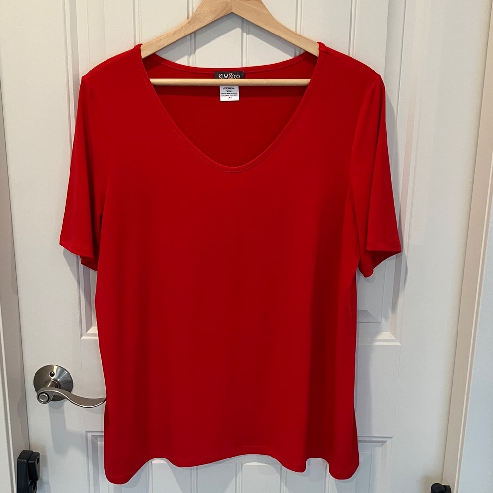 KIM & CO Tee Short Sleeves RED XL